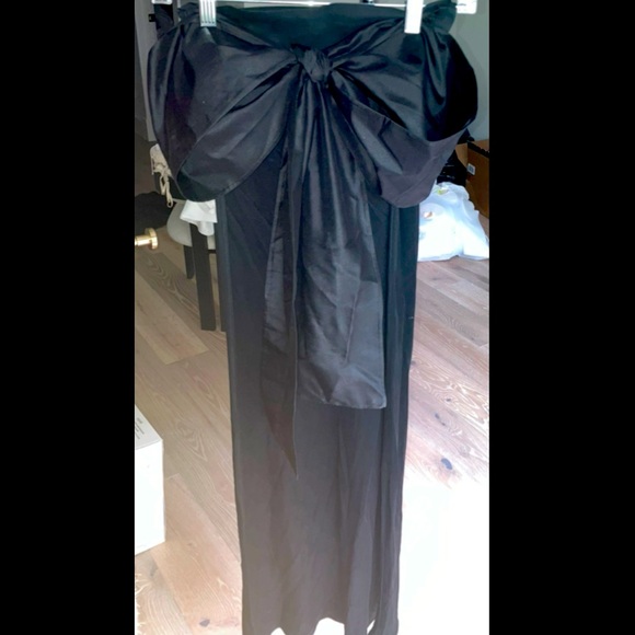 Vintage Jean Paul Gaultier Tie Ribbon Black Long Skirt - Picture 1 of 6